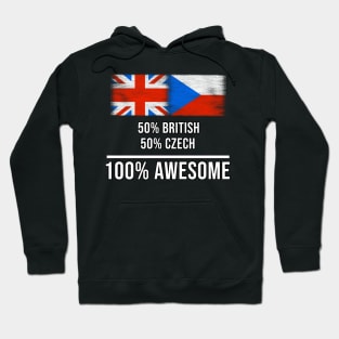 50% British 50% Czech 100% Awesome - Gift for Czech Heritage From Czech Republic Hoodie